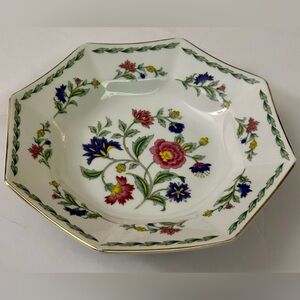 Mikasa Floral Bowl with Gold Trim